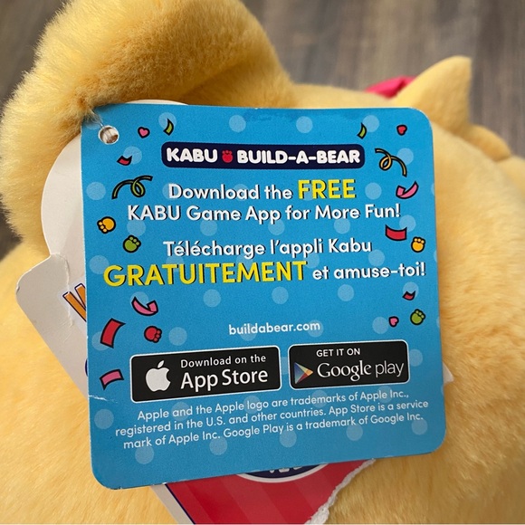 Build a Bear Yellow Kawaii Kabu Bearnice 17" Pink Bow w/ rainbow crop top NWT - Picture 6 of 16